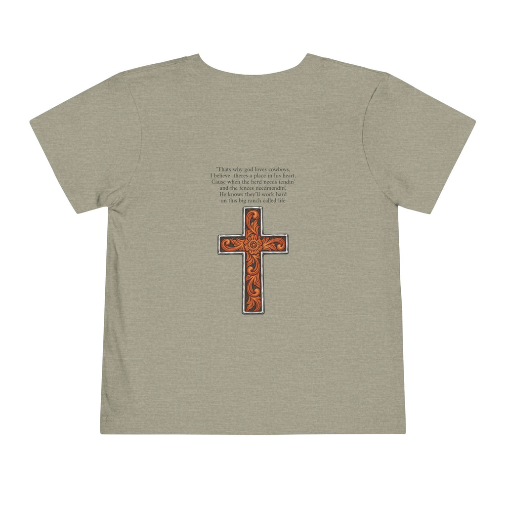 Cowboy of god Toddler Short Sleeve Tee