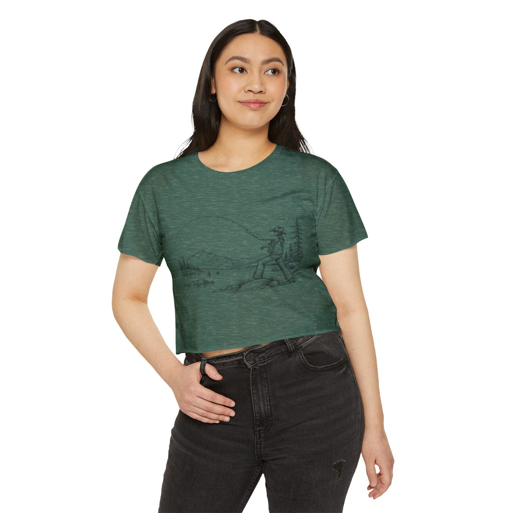 fishing in the dark crop top