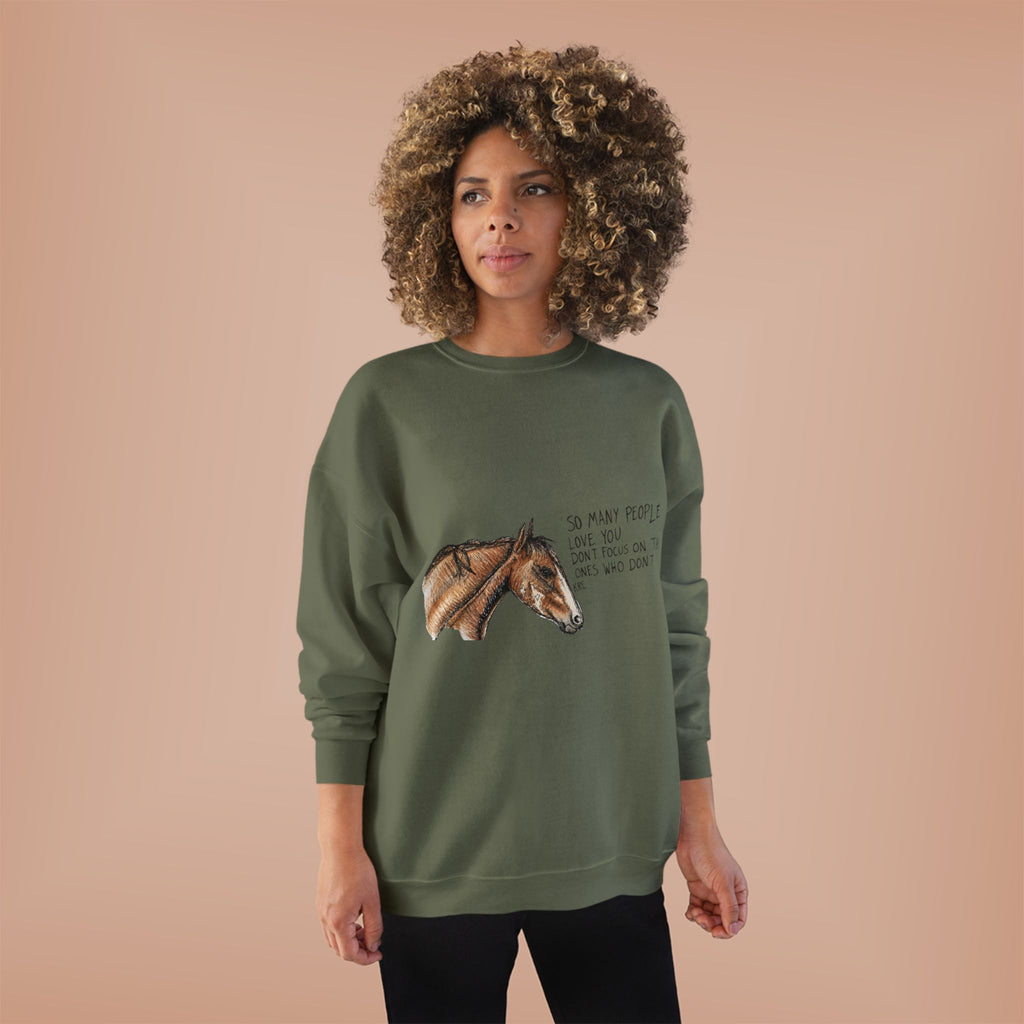 You are loved crewneck with color