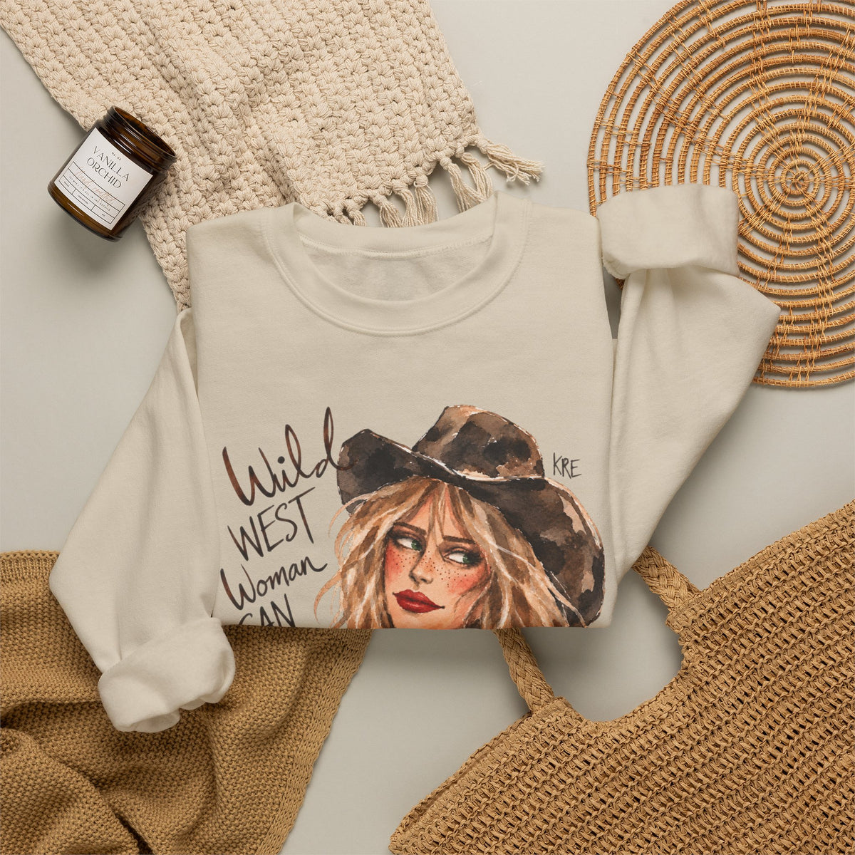 Wild West woman can not be tamed crewneck