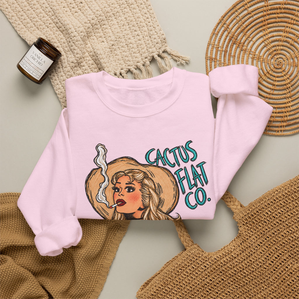 Cactus Flat Lady- Crewneck