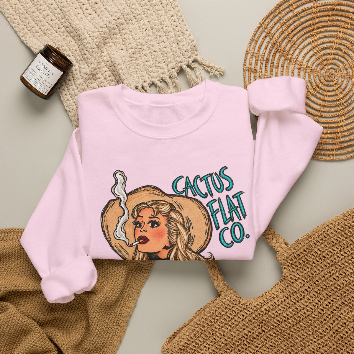 Cactus Flat Lady- Crewneck