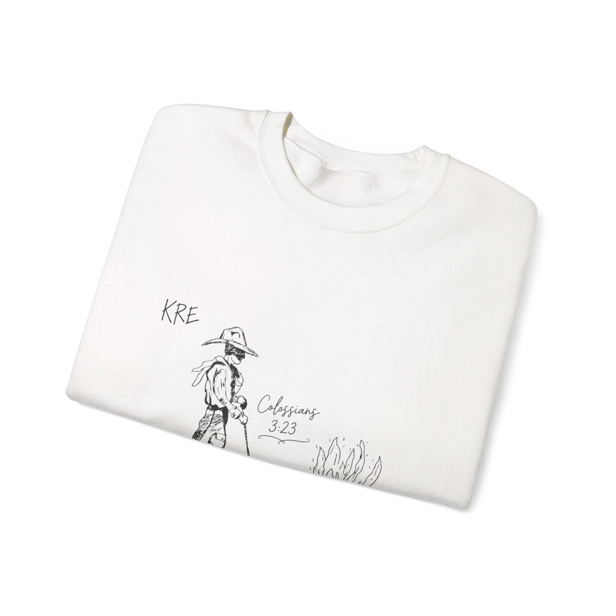 Cowboy bible verse Unisex Heavy Blend™ Crewneck Sweatshirt