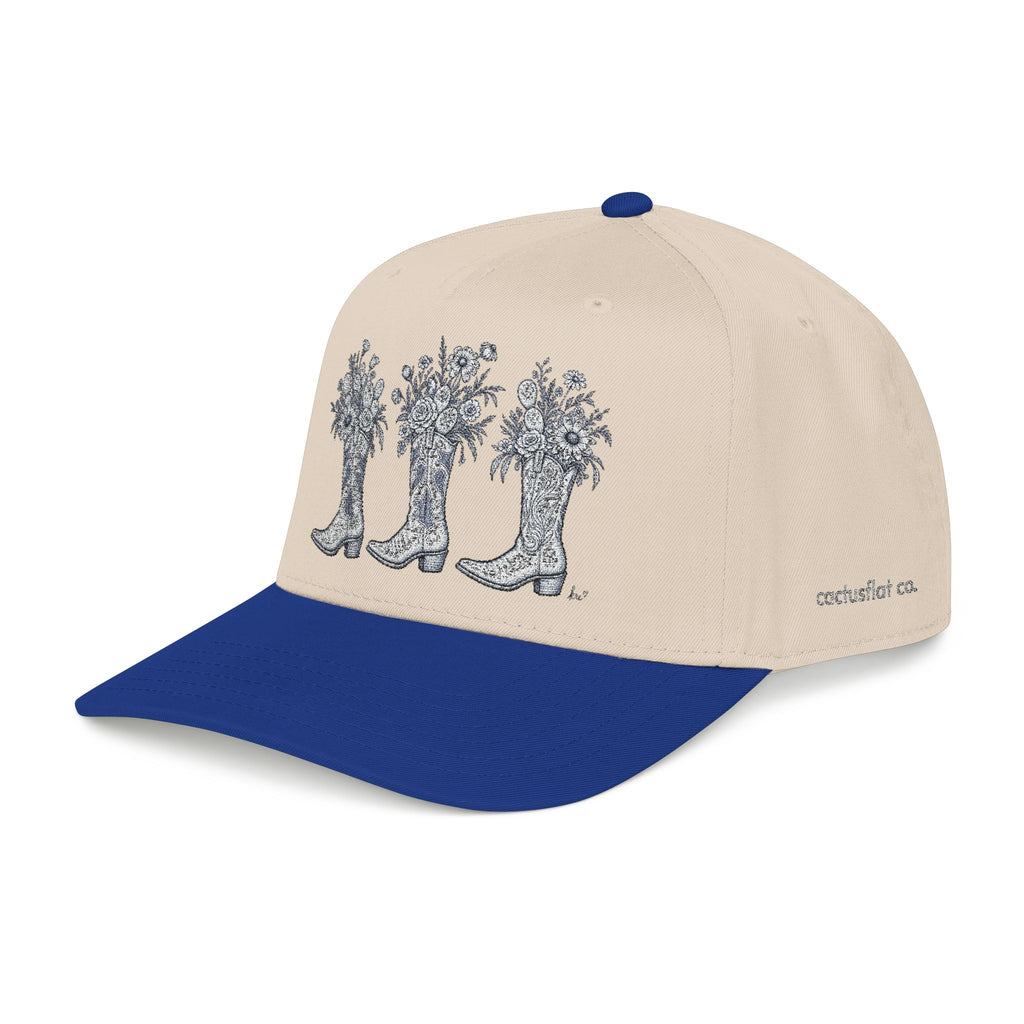 Wild boots and wild flowers Baseball Cap embroidered