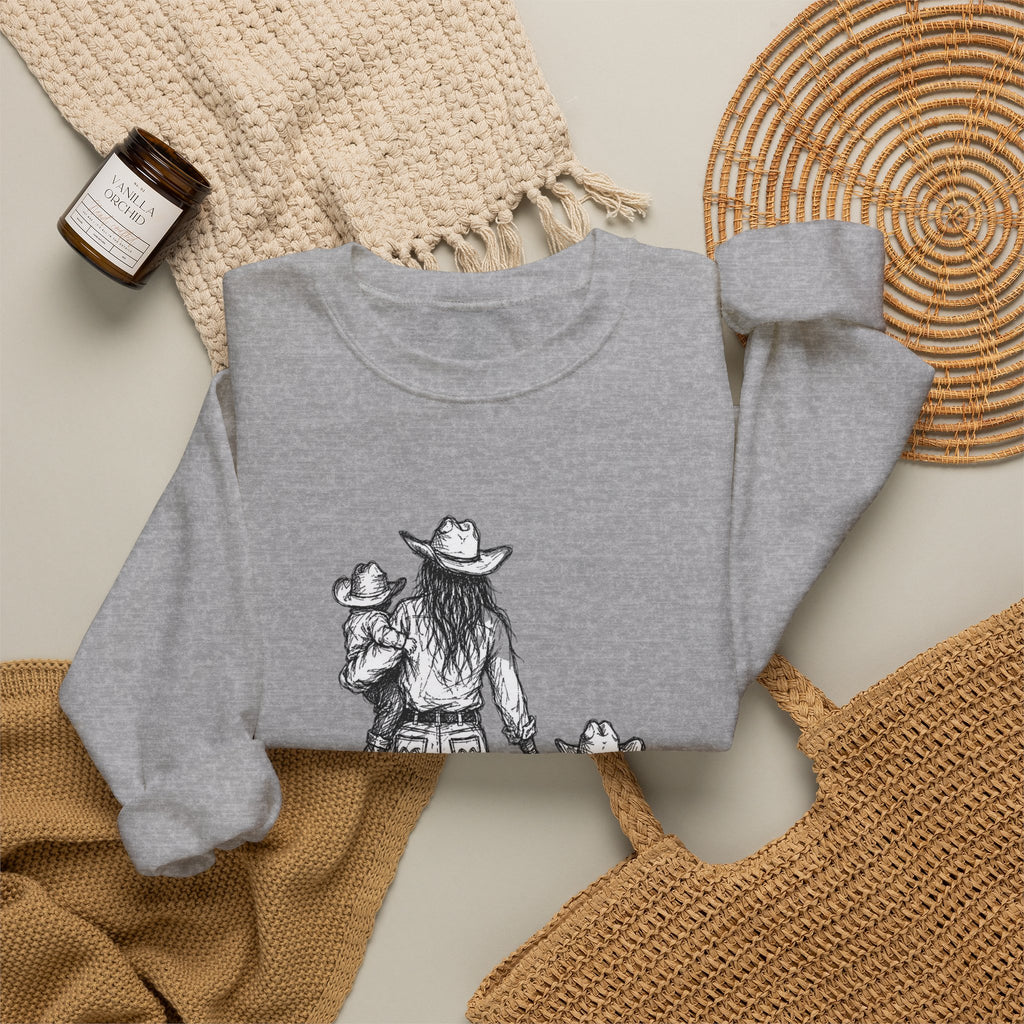 Mama and her cowboys Unisex Heavy Blend™ Crewneck Sweatshirt