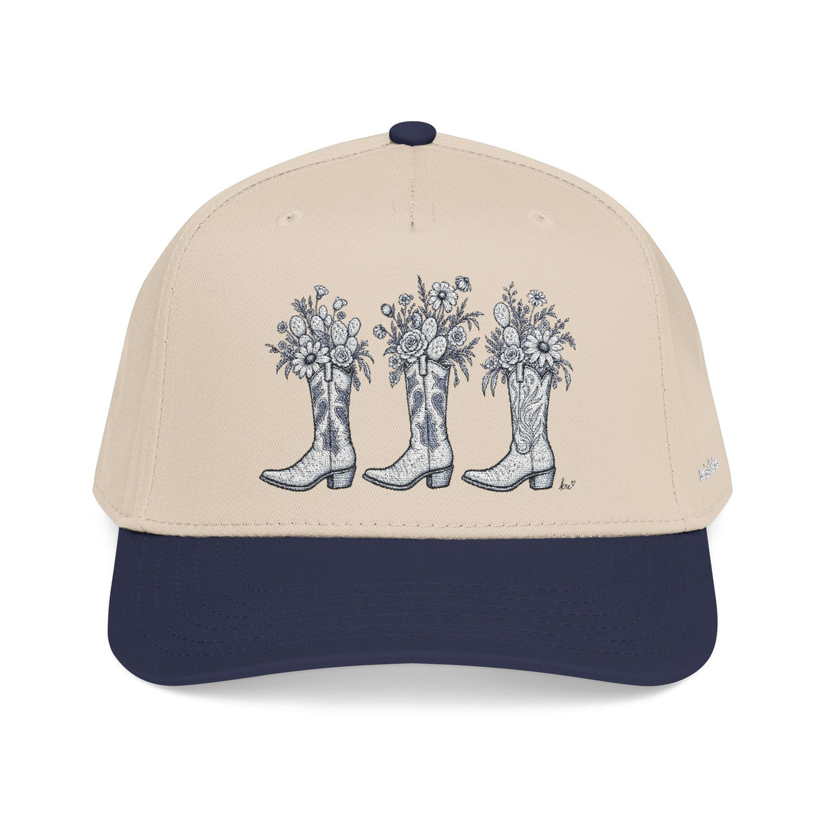 Wild boots and wild flowers Baseball Cap embroidered