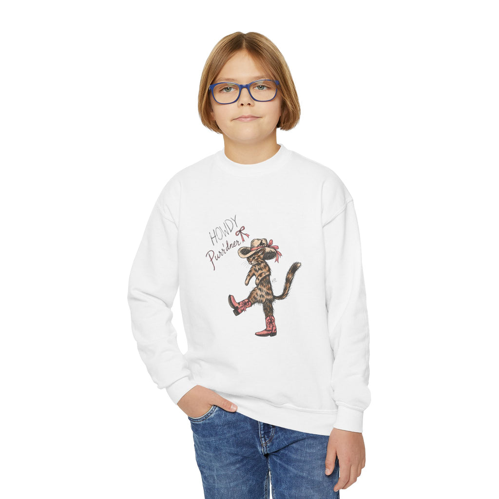 Howdy purr’dner crewneck girls