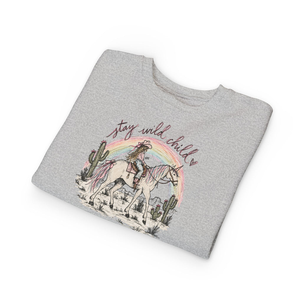 Stay wild child toddler crewneck