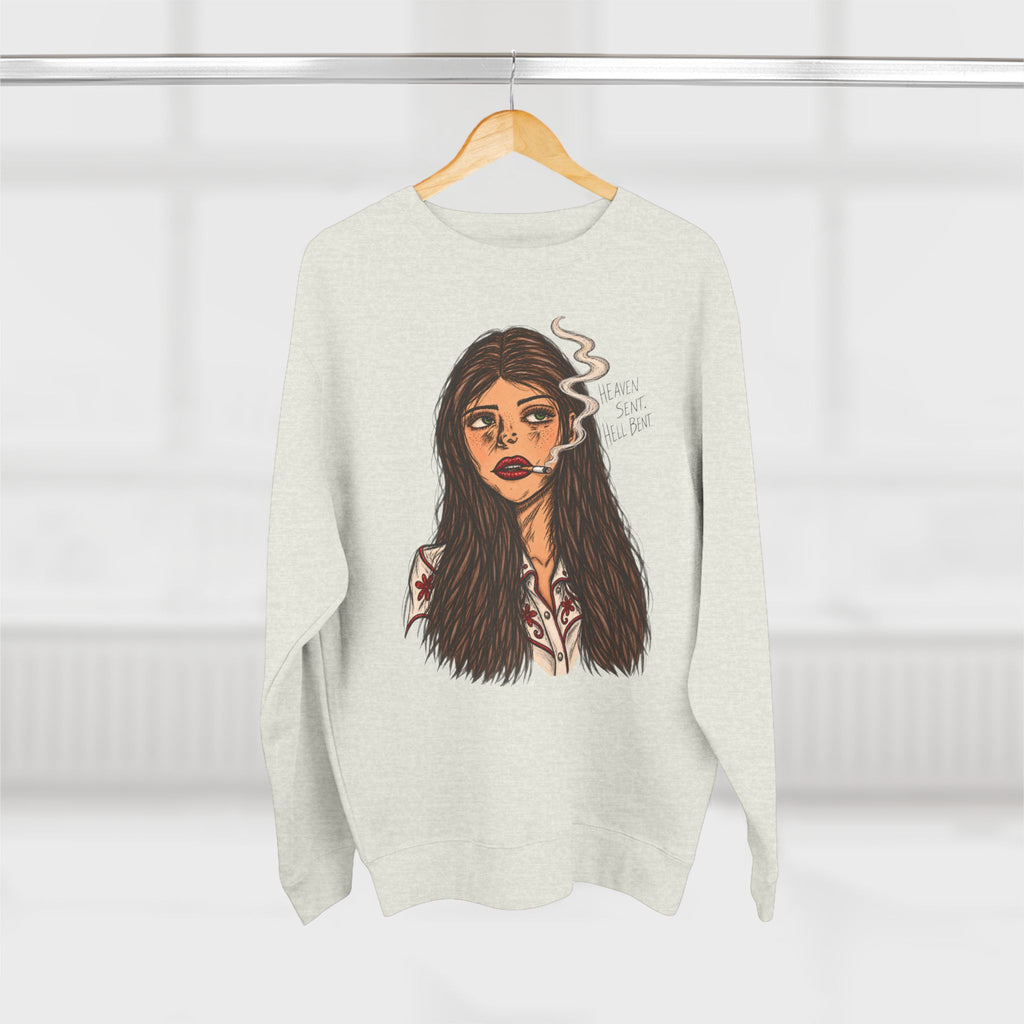 Heaven sent. Hell bound. Crewneck