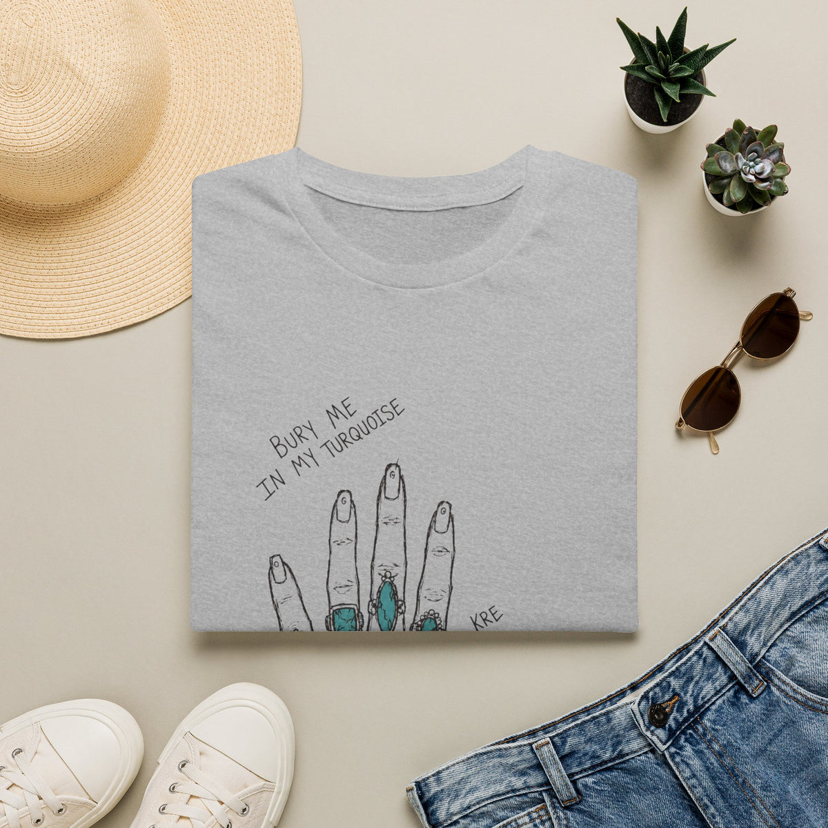 Bury me in my turquoise T-shirt