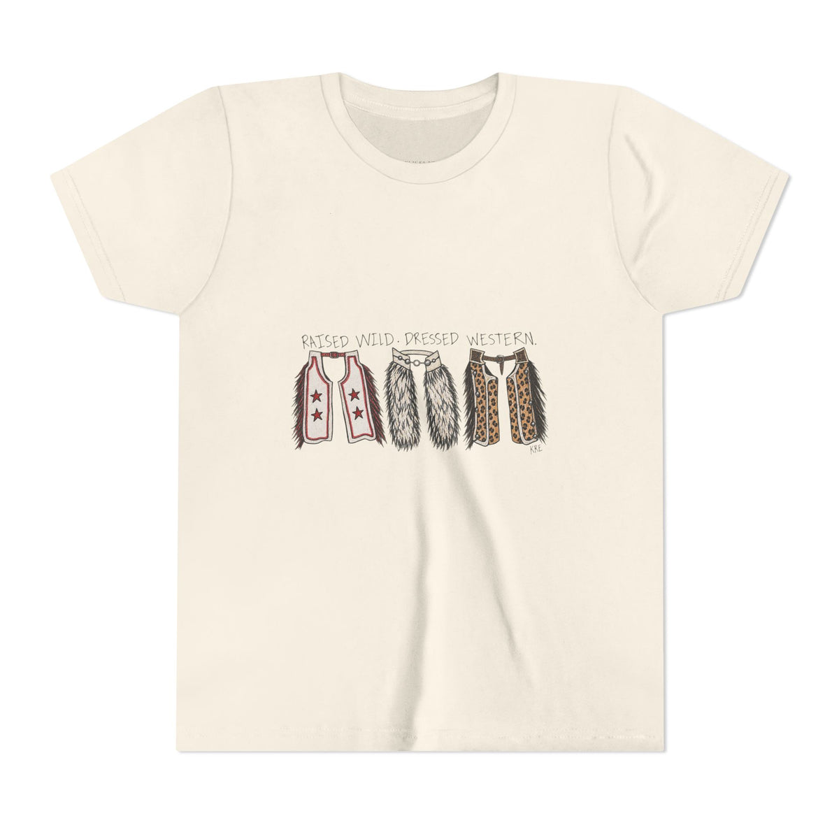Raised wild-dressed western Youth Short Sleeve Tee