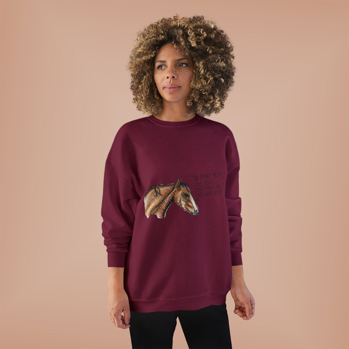 You are loved crewneck with color