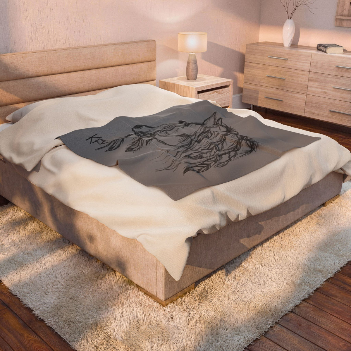 Horses mane plush blanket
