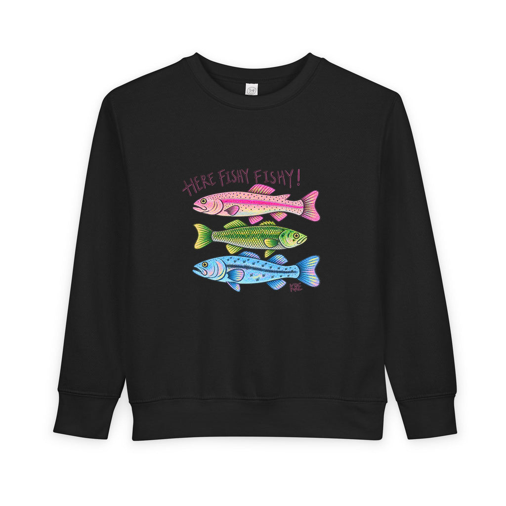 Here fishy fishy toddler crewneck