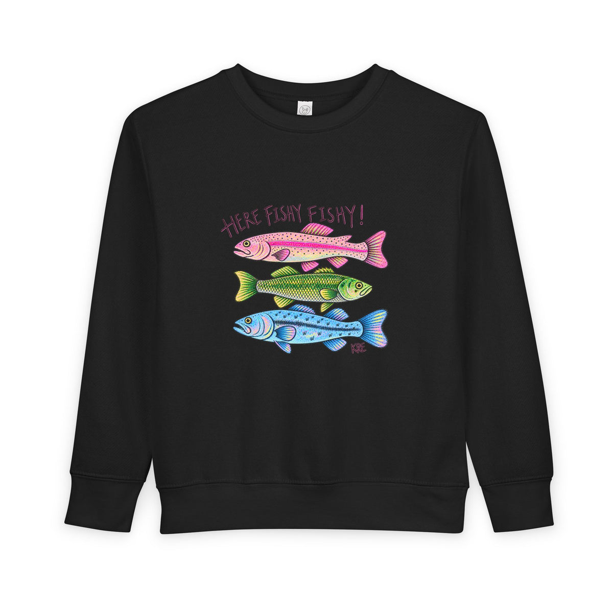 Here fishy fishy toddler crewneck