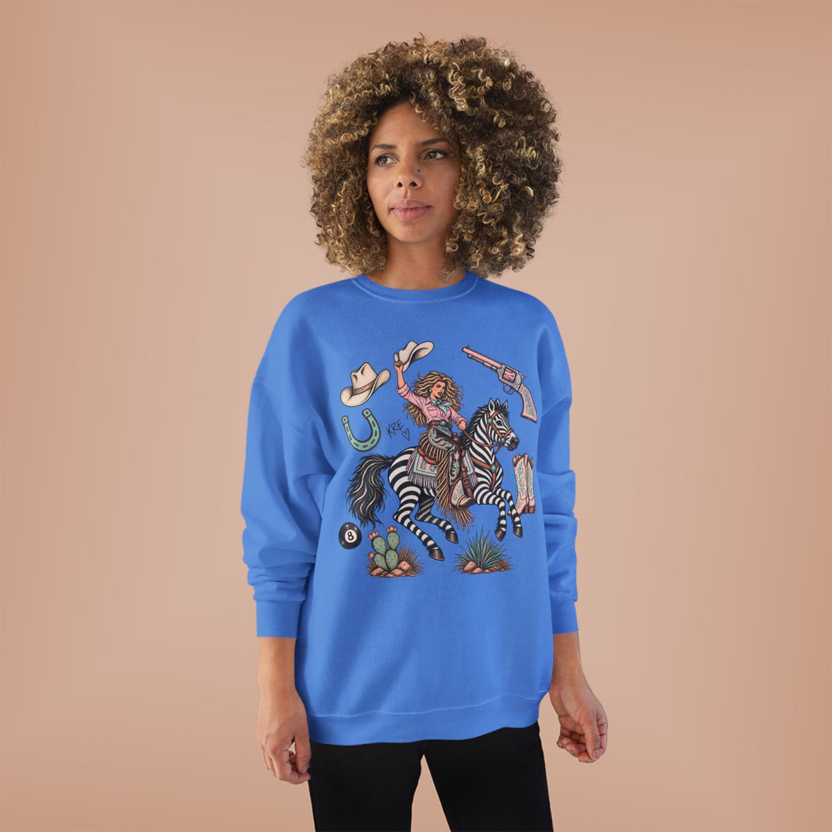 Zebra girl crewneck