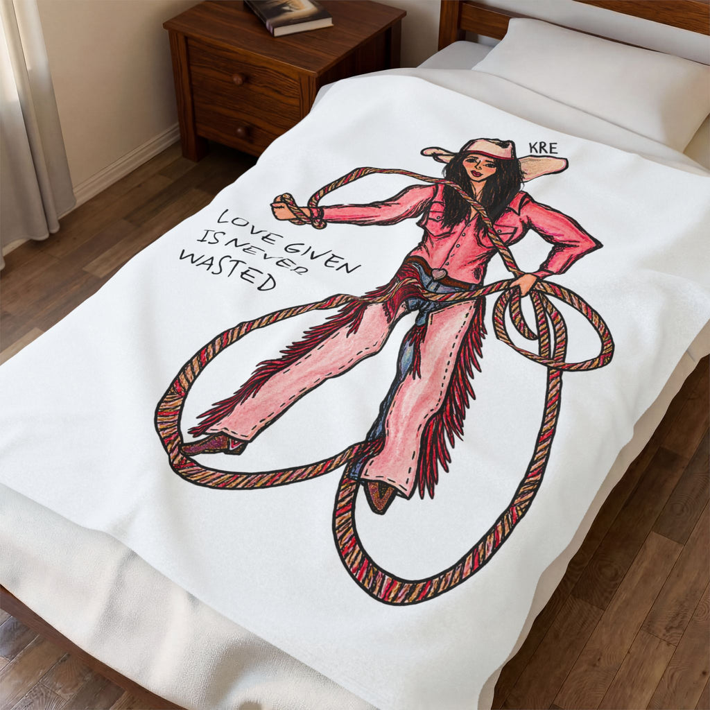 Love Given Is Never Wasted —Velveteen Plush Blanket