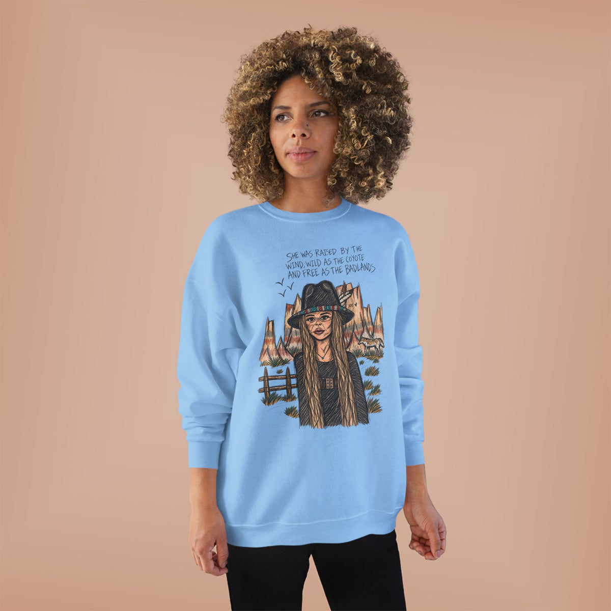 She was as free as the badlands crewneck