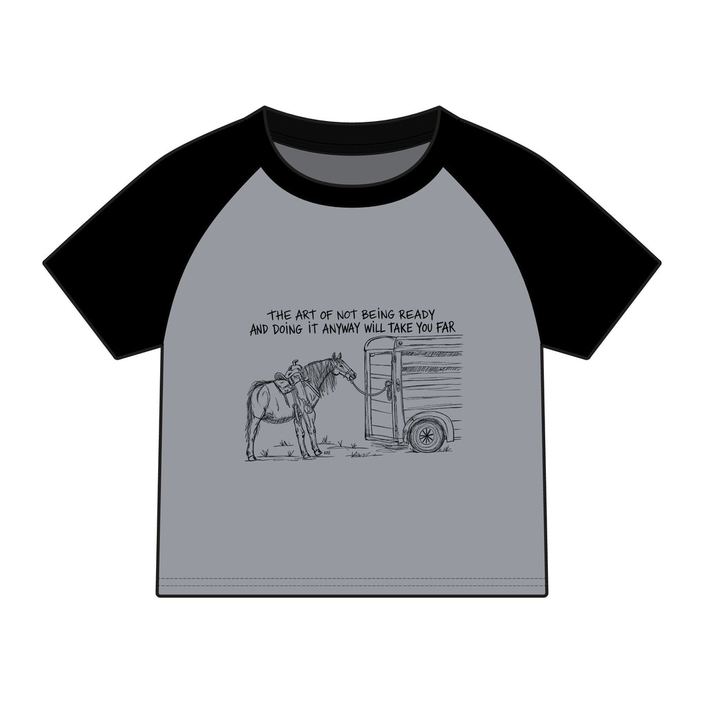 The art of being a cowboy raglan baby tee