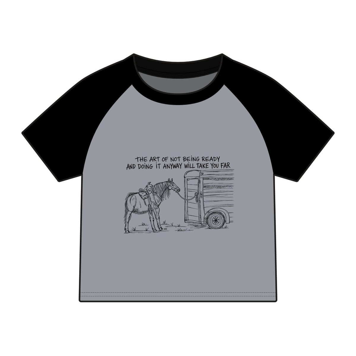 The art of being a cowboy raglan baby tee
