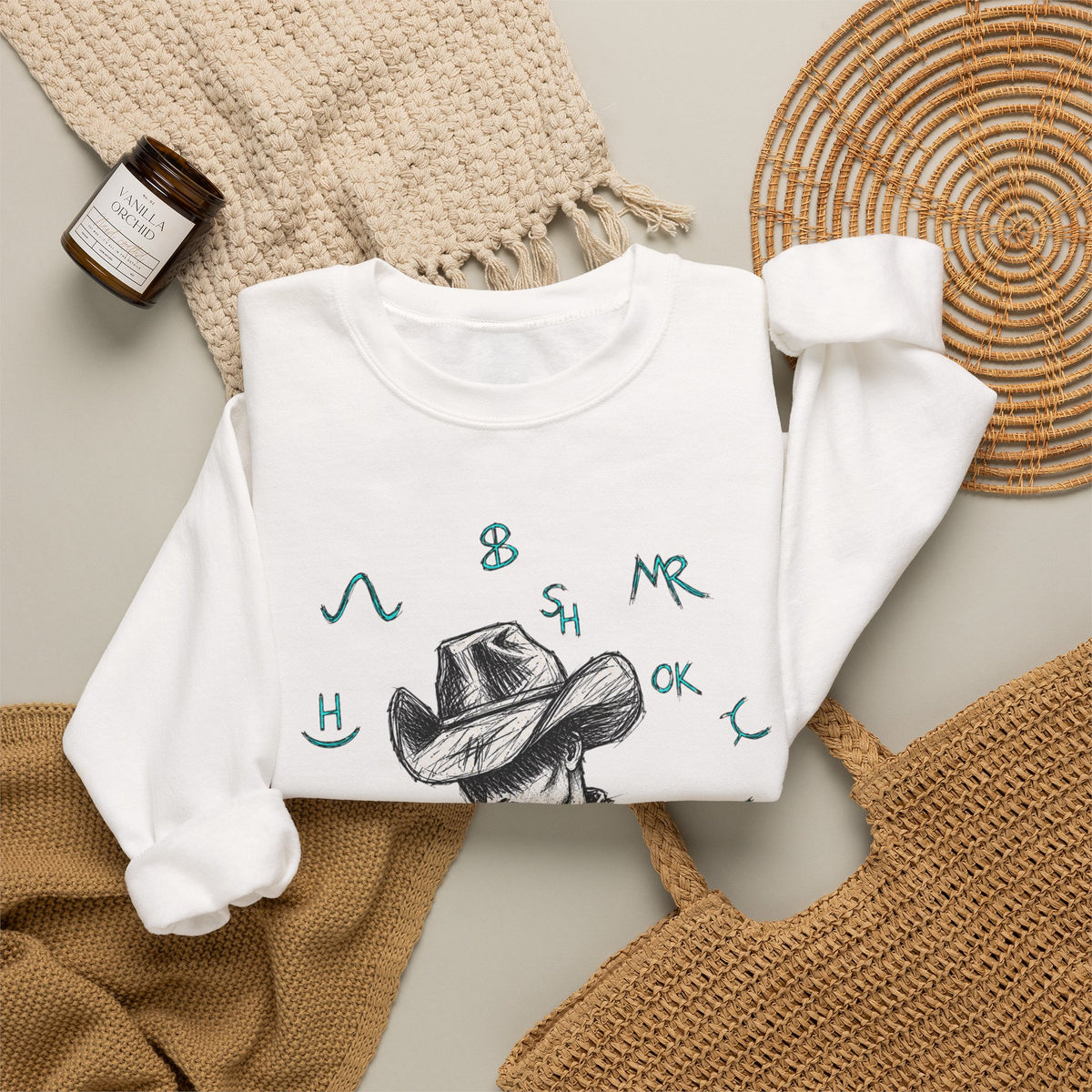Branded cowboy sweater