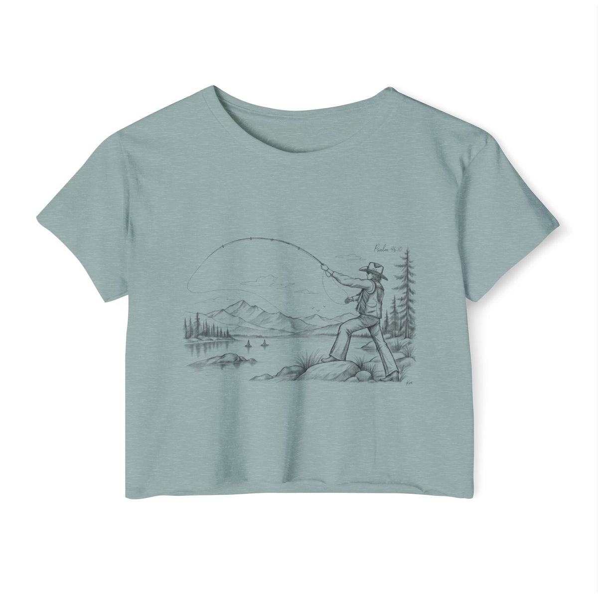 fishing in the dark crop top