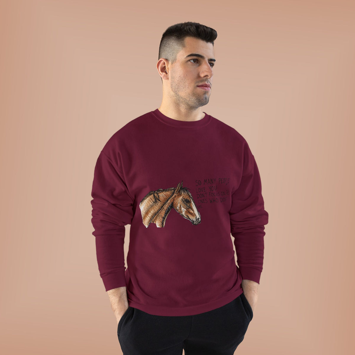 You are loved crewneck with color