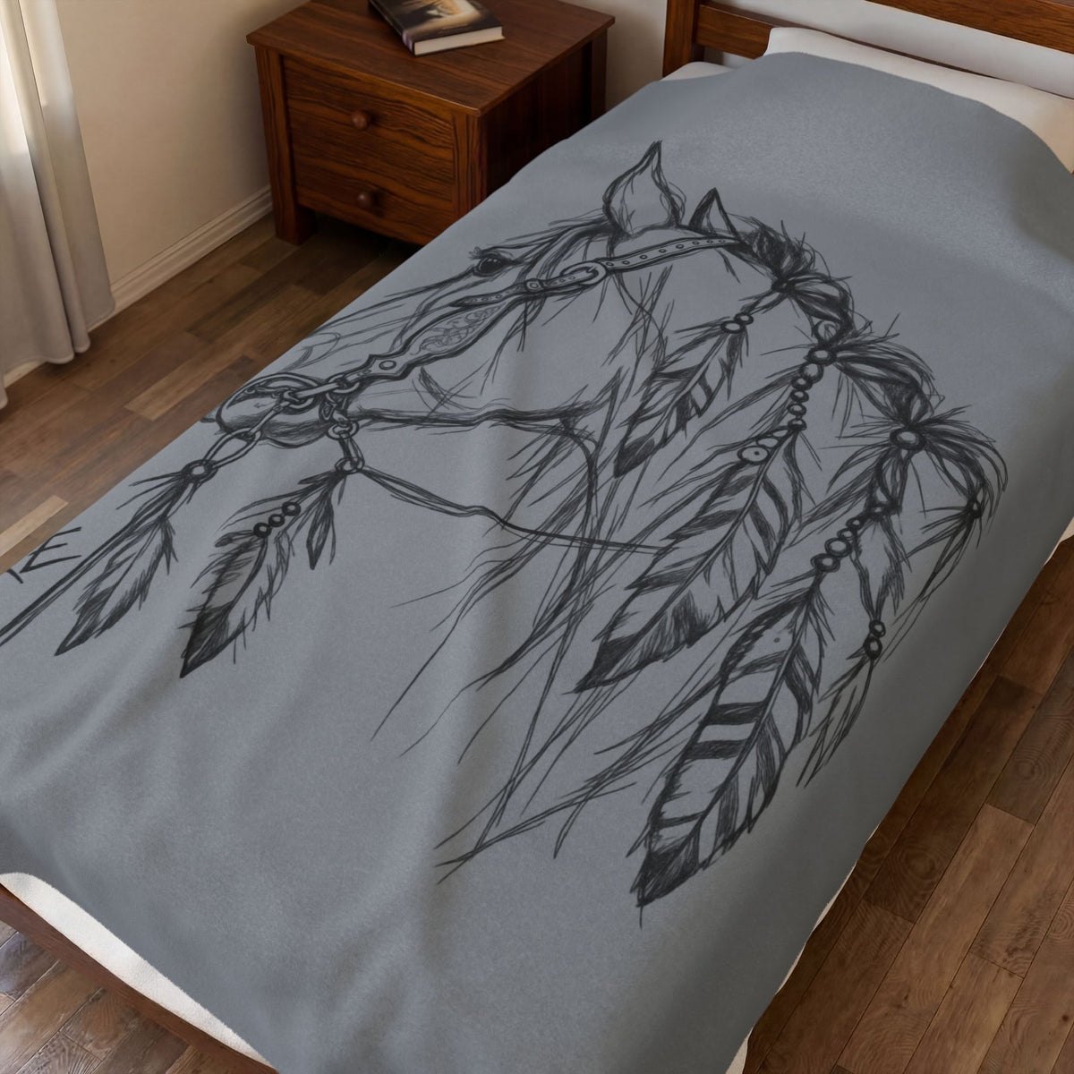 Horses mane plush blanket