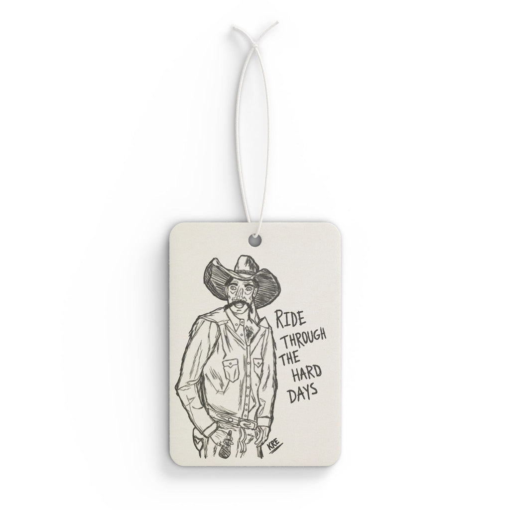 Ride through the hard days car airfreshner