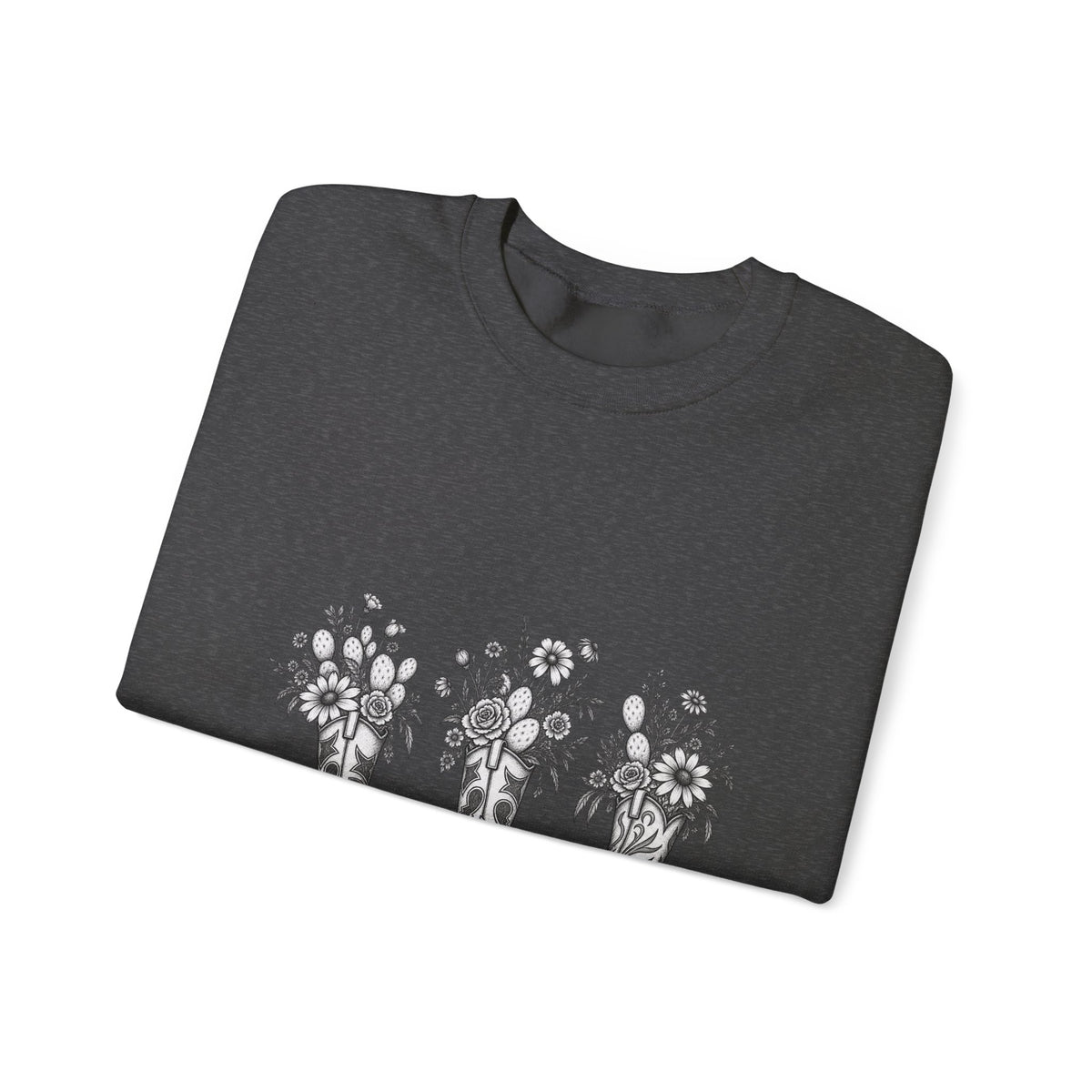Wild boots & wild flowers Crewneck Sweatshirt
