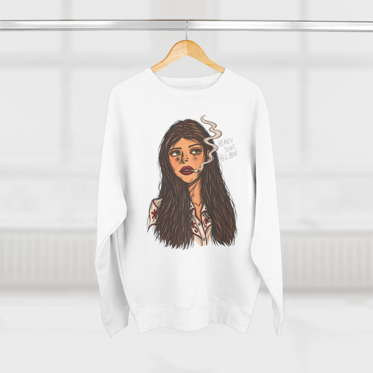 Heaven sent. Hell bound. Crewneck