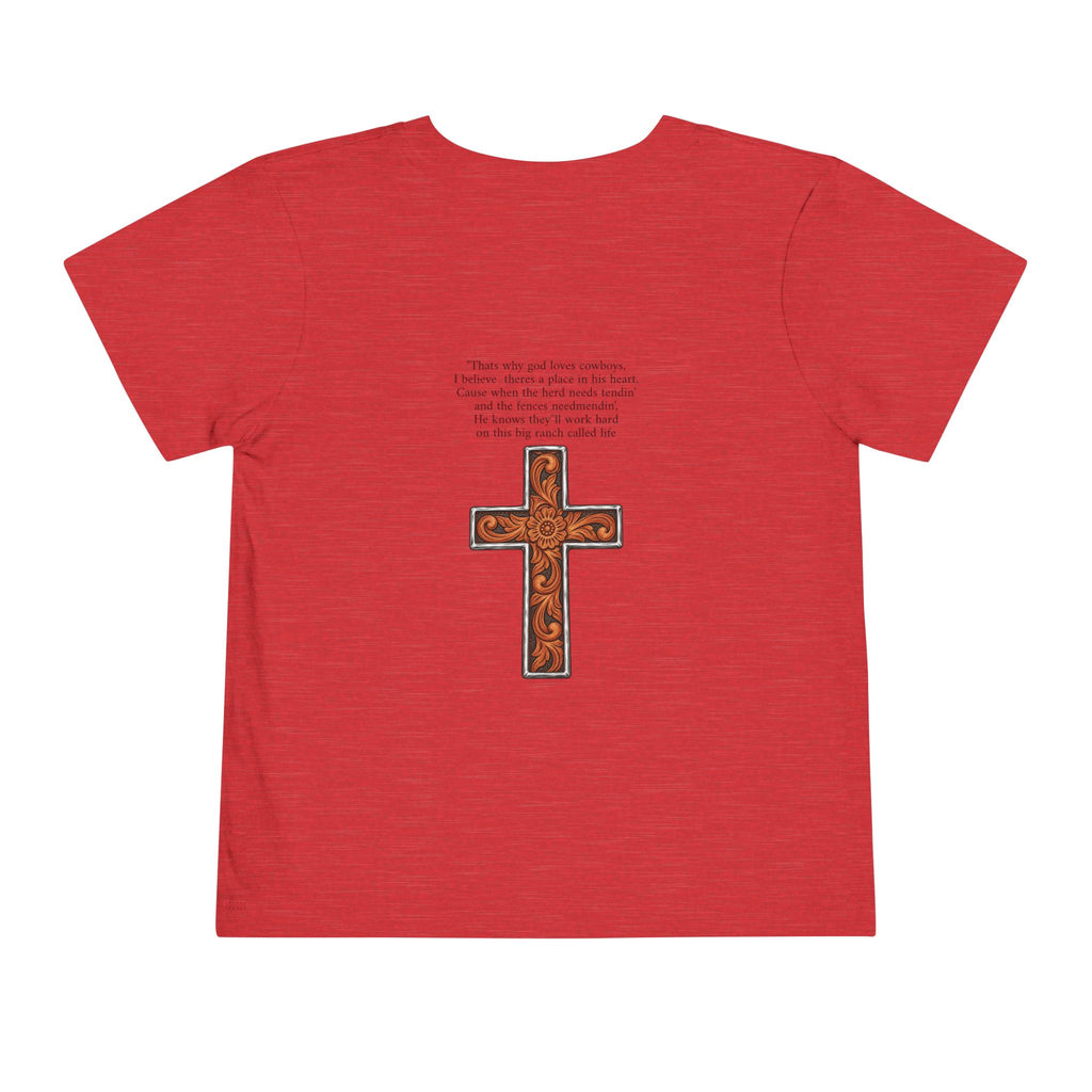 Cowboy of god Toddler Short Sleeve Tee