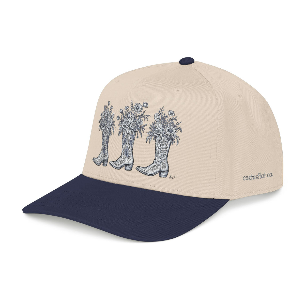 Wild boots and wild flowers Baseball Cap embroidered