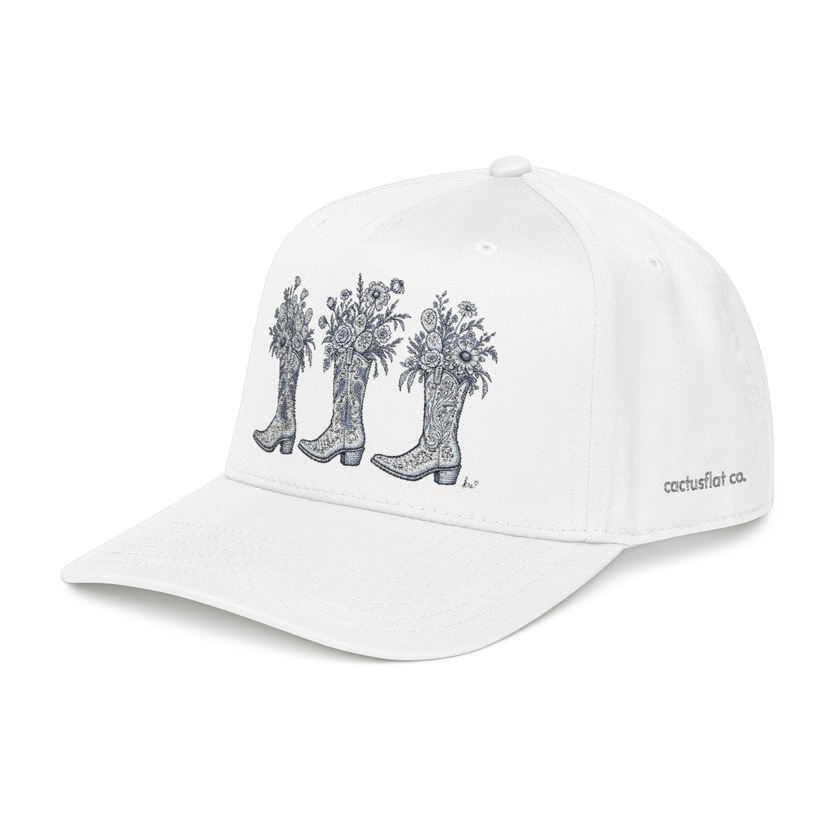 Wild boots and wild flowers Baseball Cap embroidered