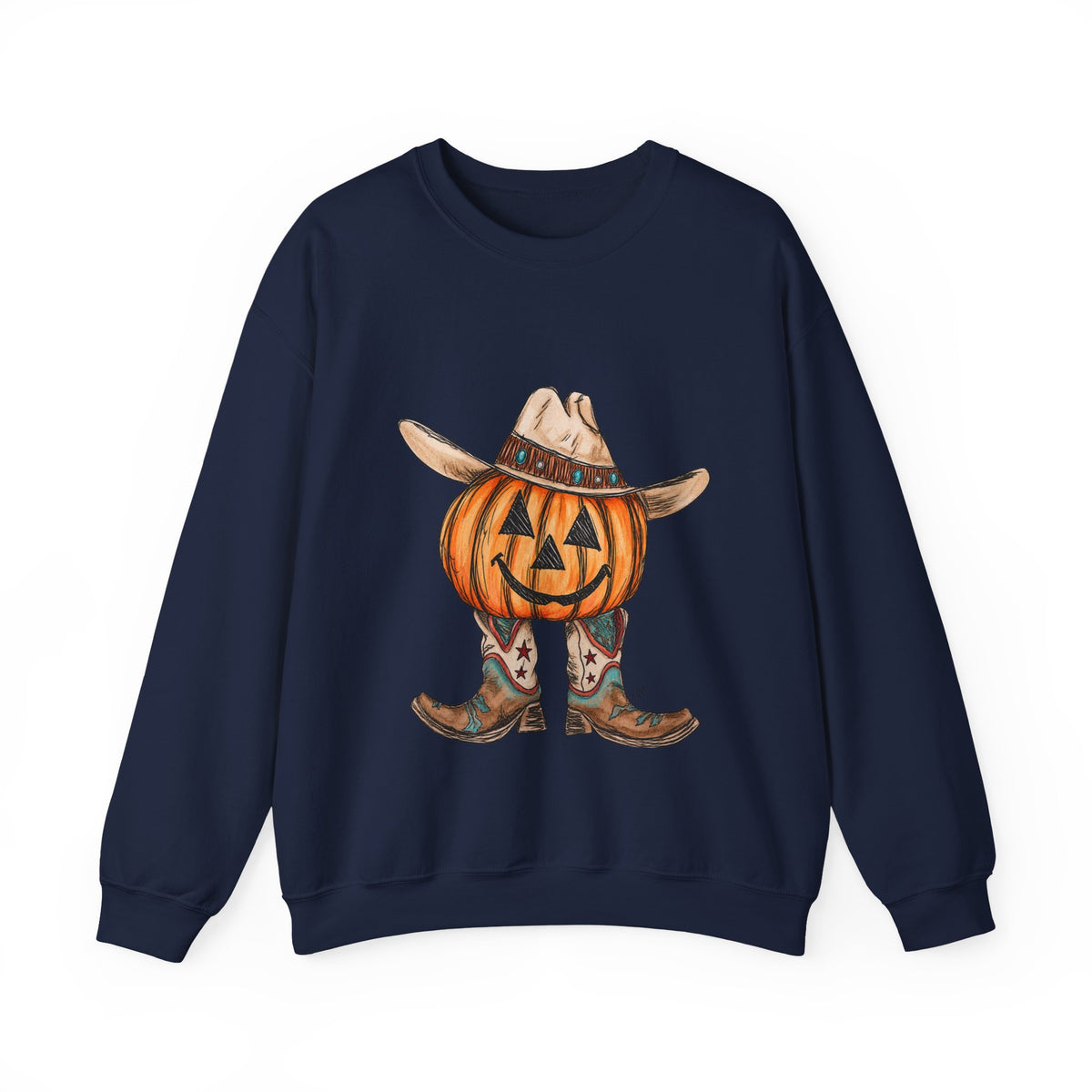 Cowboy pumpkin Crewneck Sweatshirt 
Fall drop