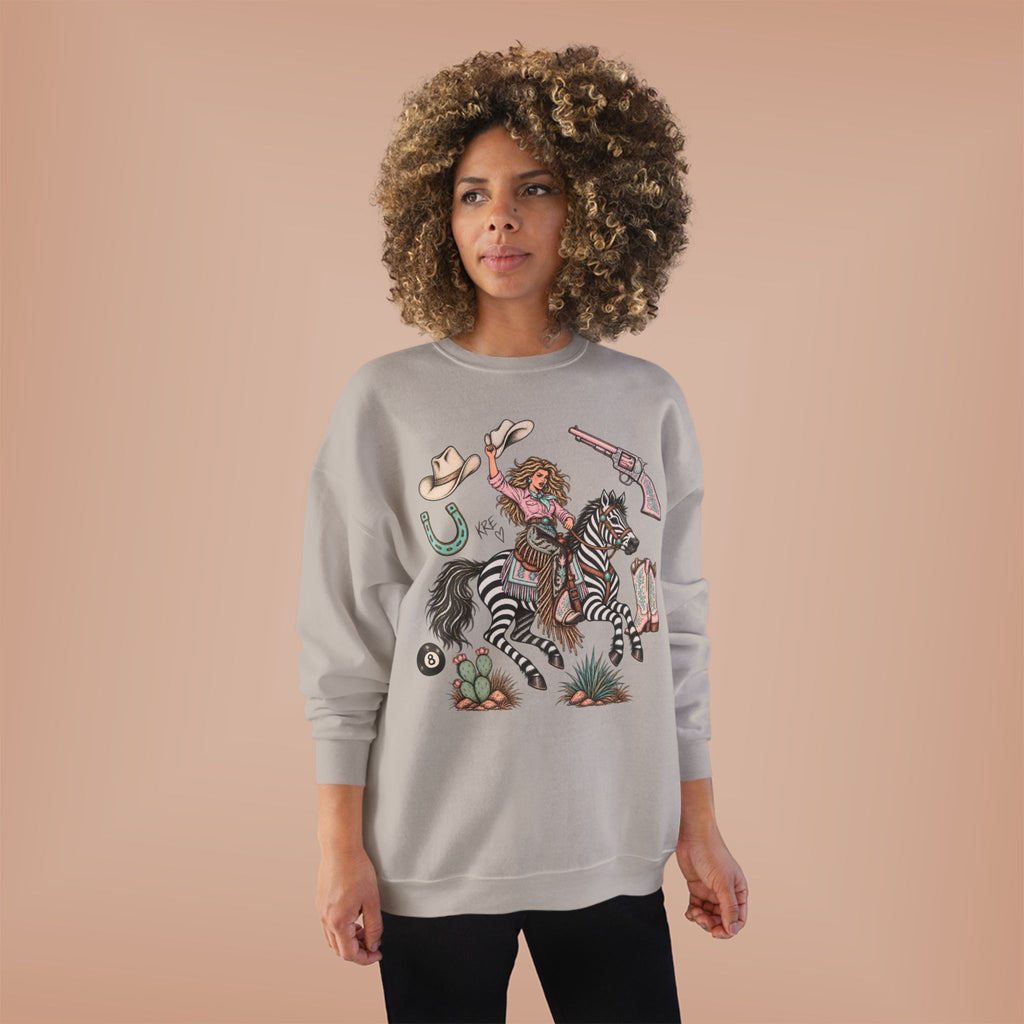 Zebra girl crewneck