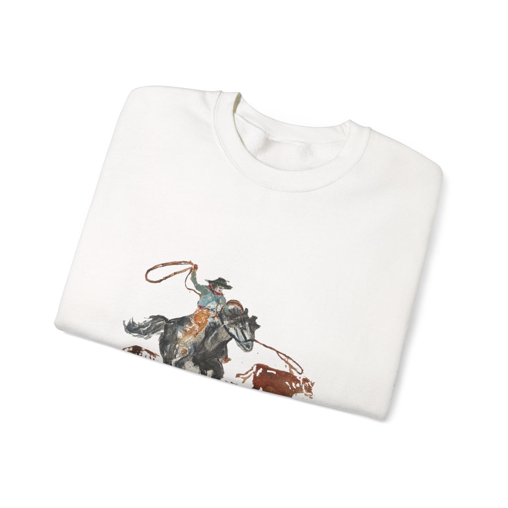 Roper Crewneck Sweatshirt watercolor by Paula Emry-burtt
