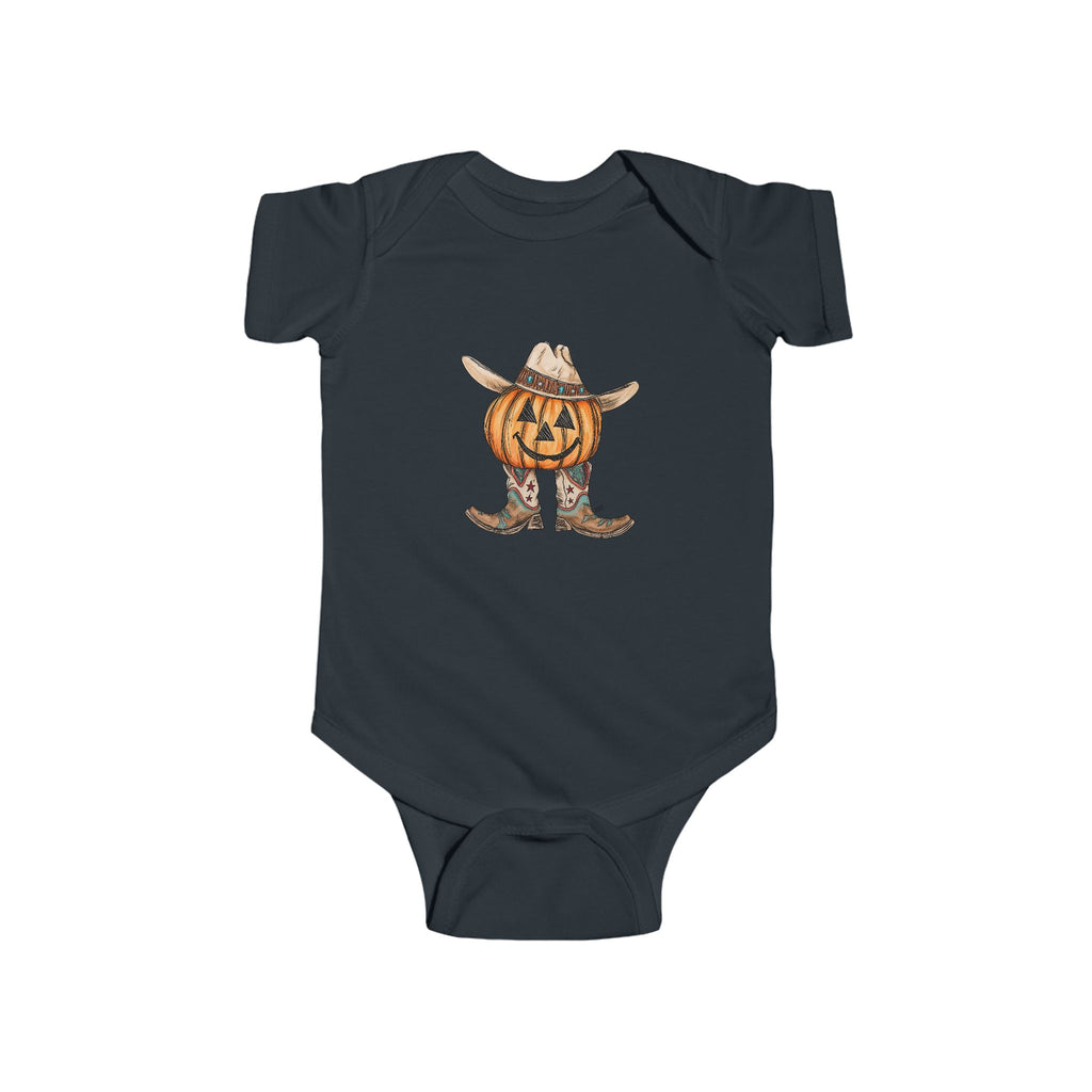 Cowboy pumpkins baby onesie