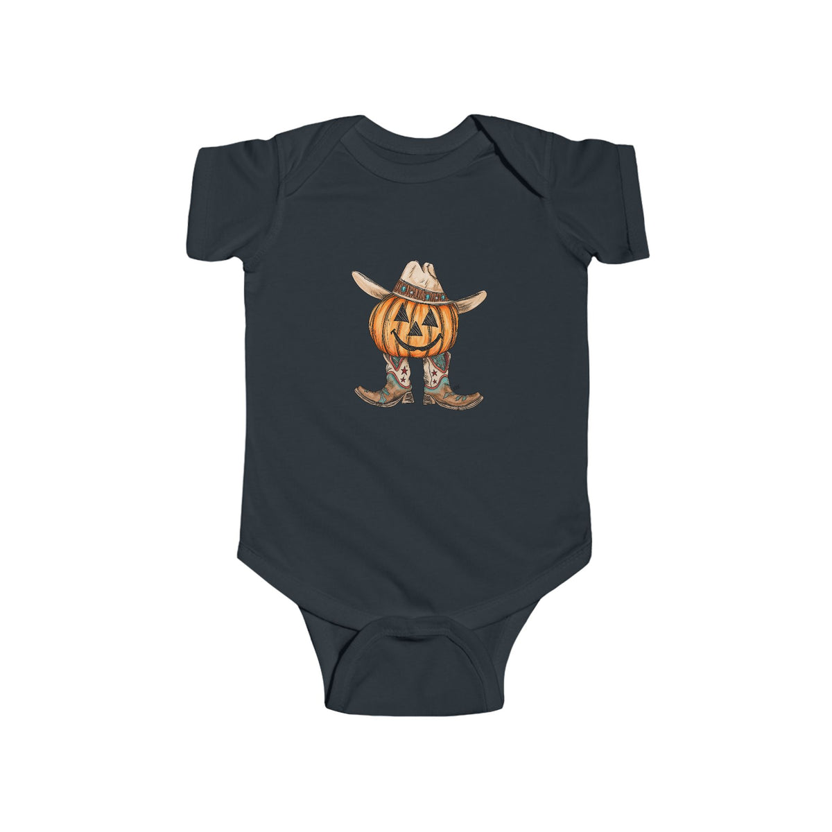 Cowboy pumpkins baby onesie
