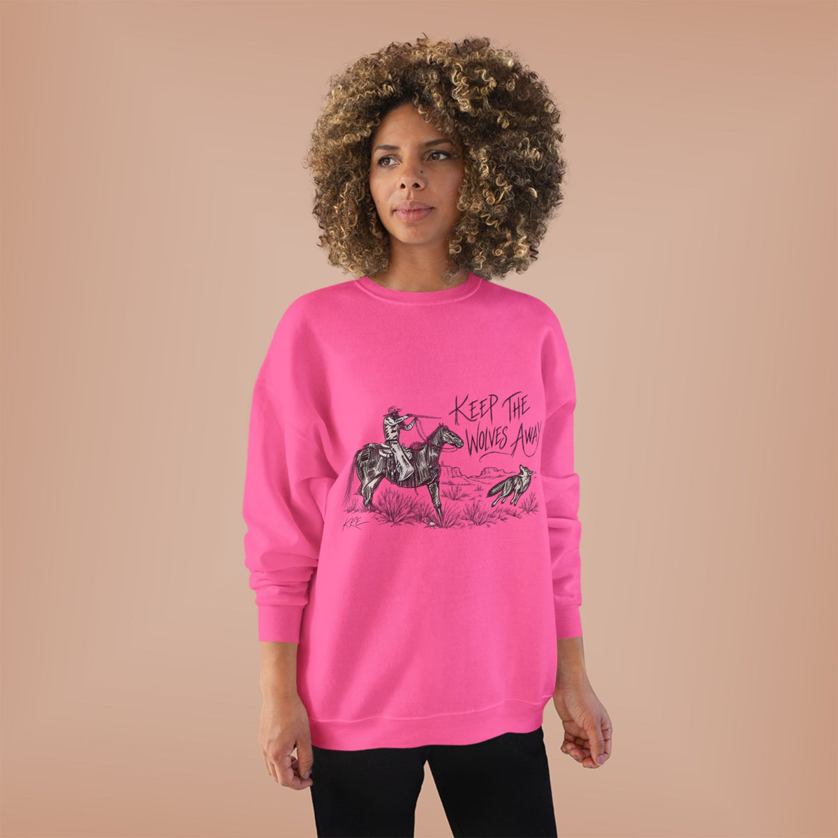 Keep the wolves away crewneck