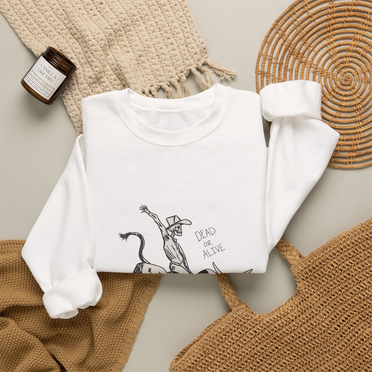 Dead or alive Crewneck Sweatshirt 
Fall drop