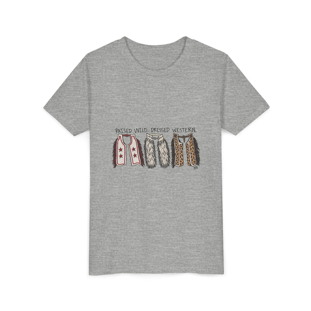 Raised wild-dressed western Youth Short Sleeve Tee