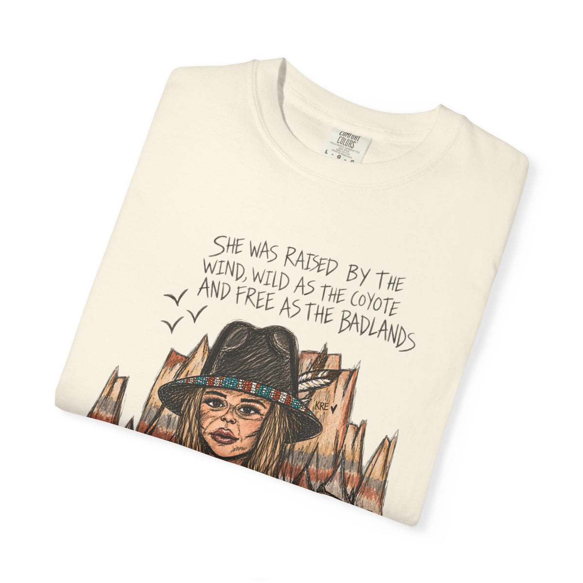 She was as free as the badlands T-shirt
