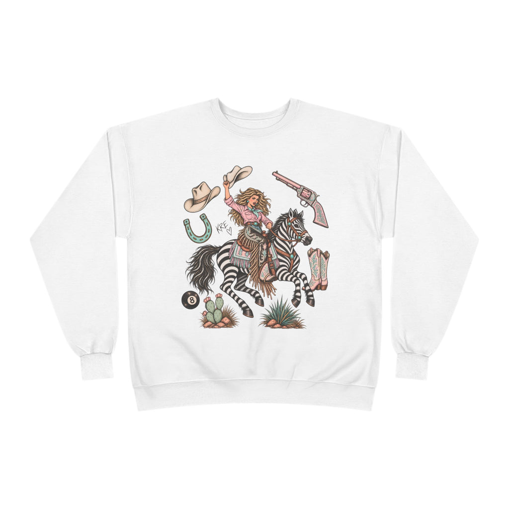 Zebra girl crewneck