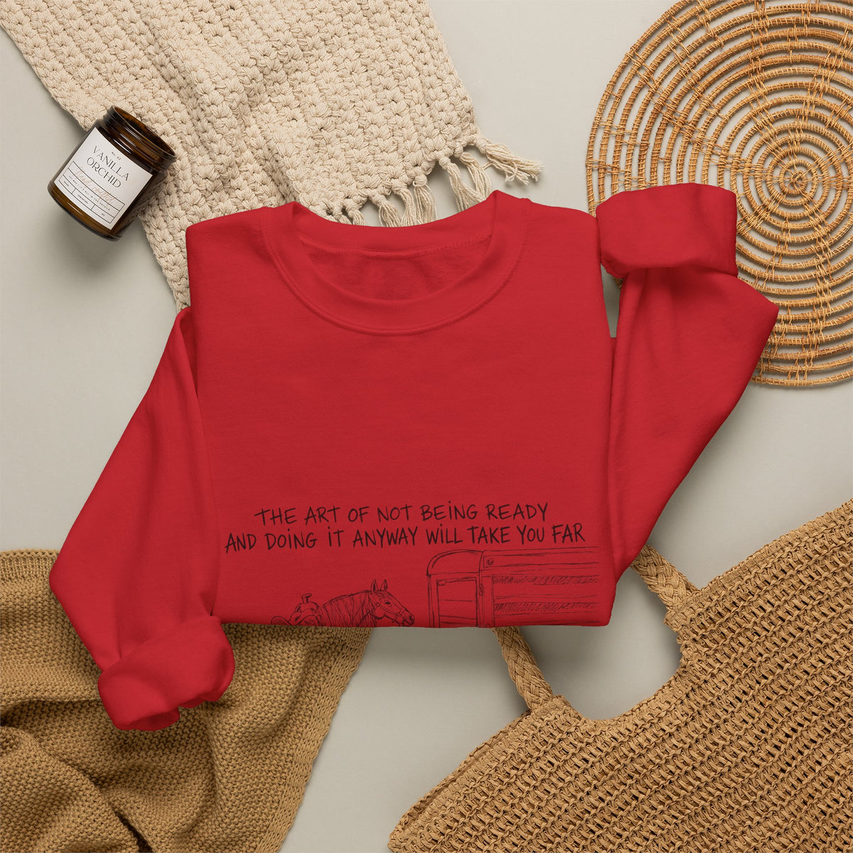 The art of a cowboy crewneck