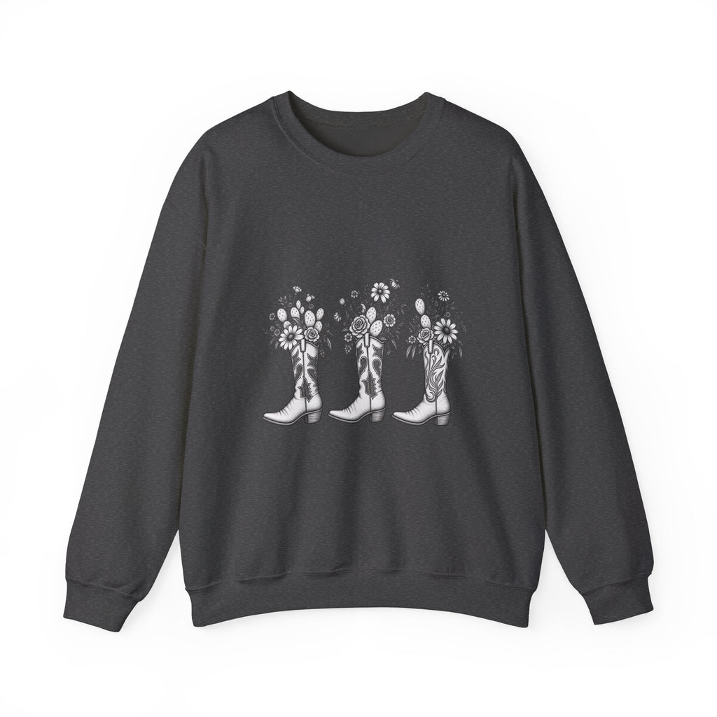 Wild boots & wild flowers Crewneck Sweatshirt