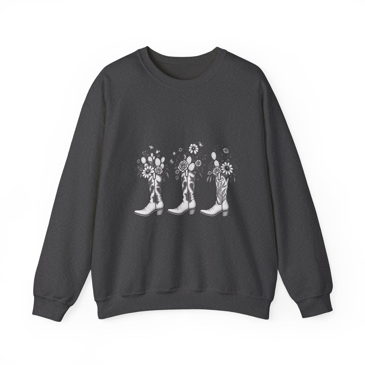 Wild boots & wild flowers Crewneck Sweatshirt