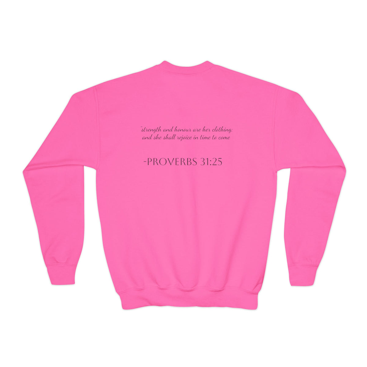 Youth Crewneck Sweatshirt cowgirl bible verse