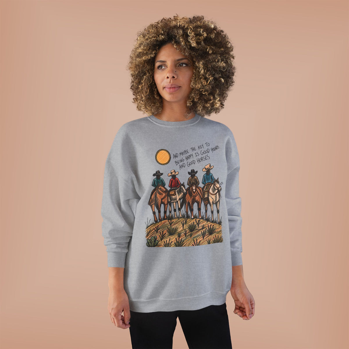 Good friends and good horses crewneck