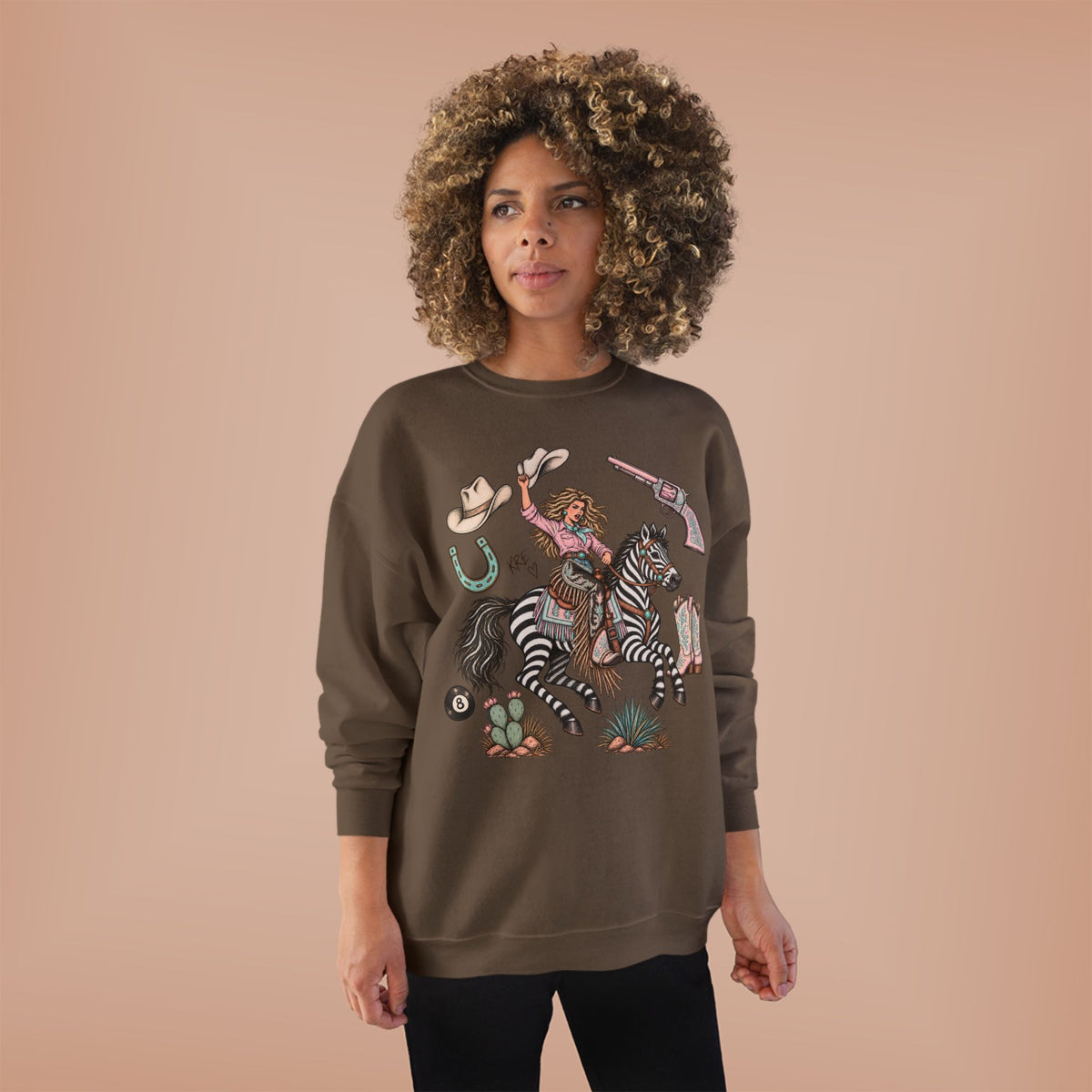 Zebra girl crewneck